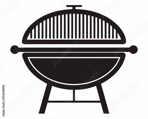 grill icon black silhouette vector