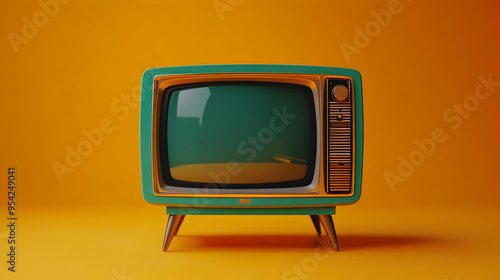 Retro green television set ...