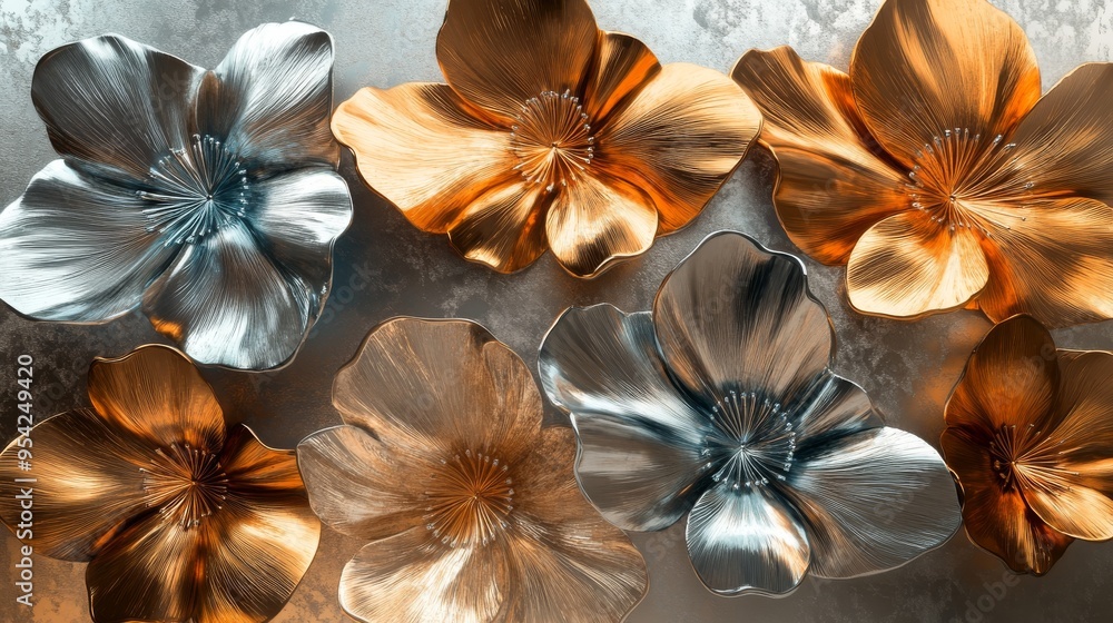 Metallic Floral Arrangement with Silver and Gold Accents Metallic Floral Arrangement with Silver and Gold Accents