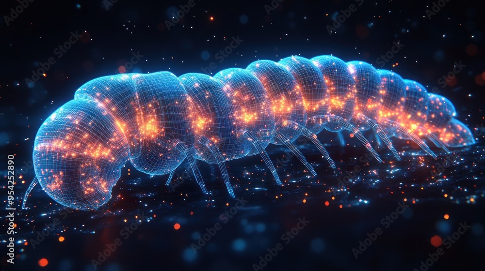Digital Millipede Glowing in the Dark Digital Millipede Glowing in the Dark