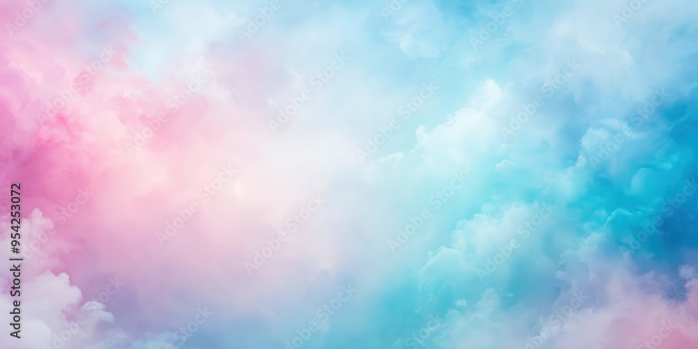 Fototapeta premium Soft blue and pink pastel colored background for a gentle and serene vibe, calm, tranquil, soothing, pastel, gentle, serene, soft