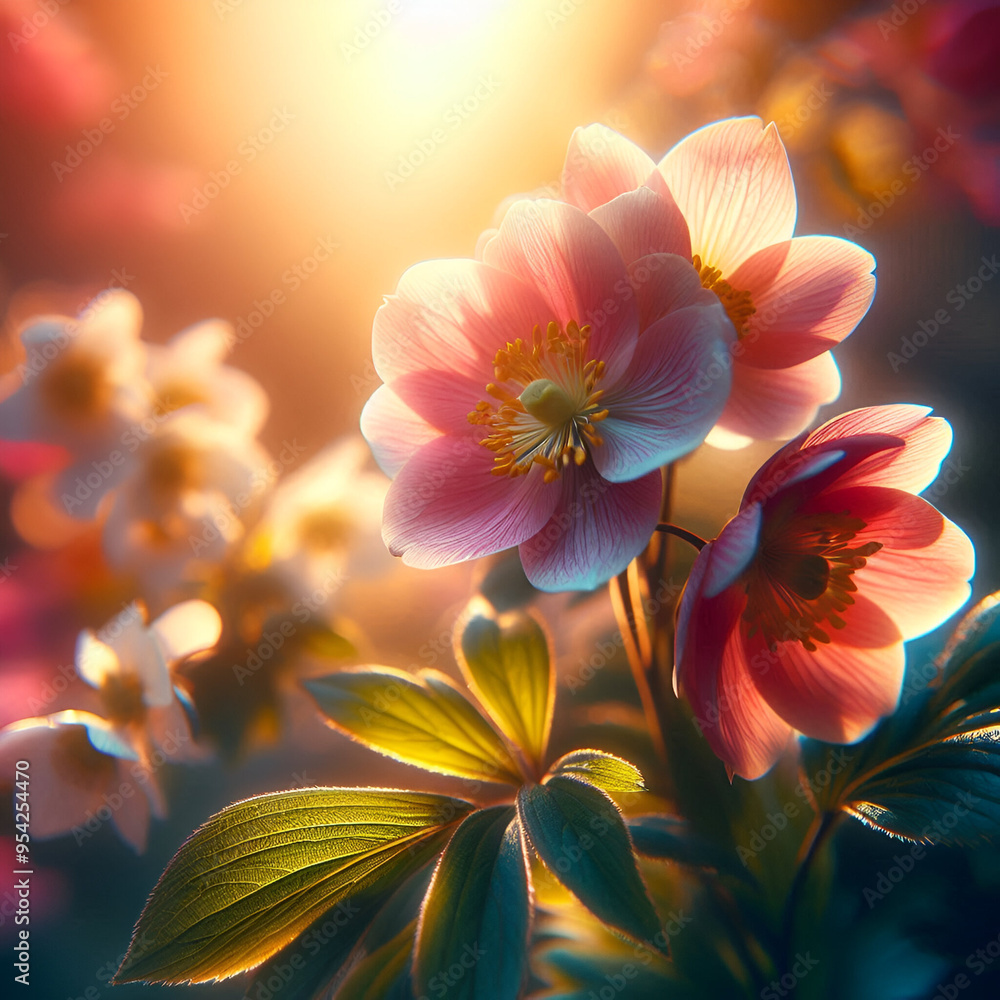 flowers on the background flowers on the background