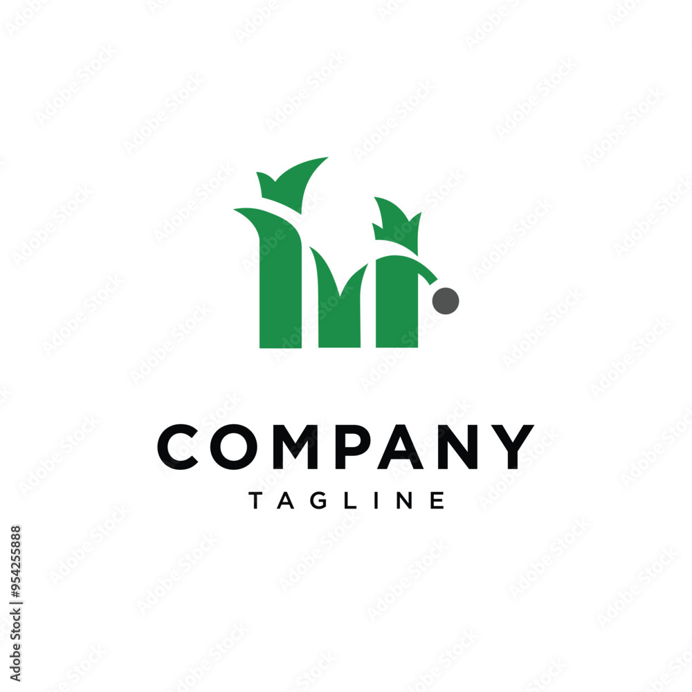 Grass golf investment logo icon vector. Grass golf investment logo icon vector.