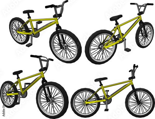 Vector sketch illustration silhouette design image of child sport bike for casual cycling walking 