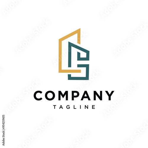 LEtter C G building house logo icon vector