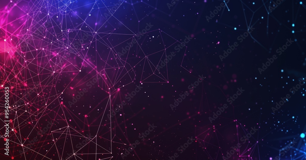 Abstract digital background with interconnected lines and dots in vibrant colors. Abstract digital background with interconnected lines and dots in vibrant colors.