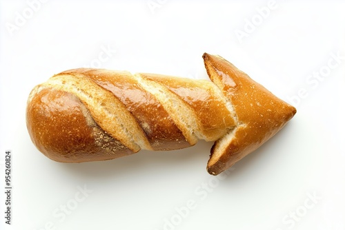 Bread Crumb Trail: A freshly baked loaf takes an unconventional turn, pointing the way forward with delicious ingenuity. 