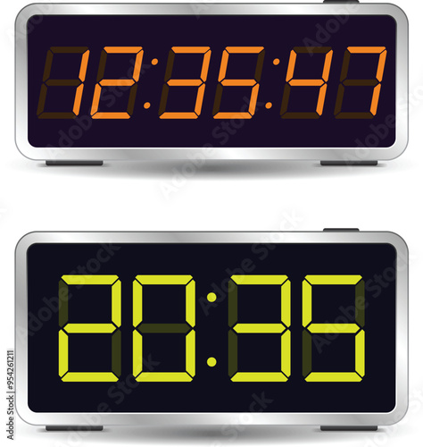 Obraz na płótnie digital clock with numbers w salonie