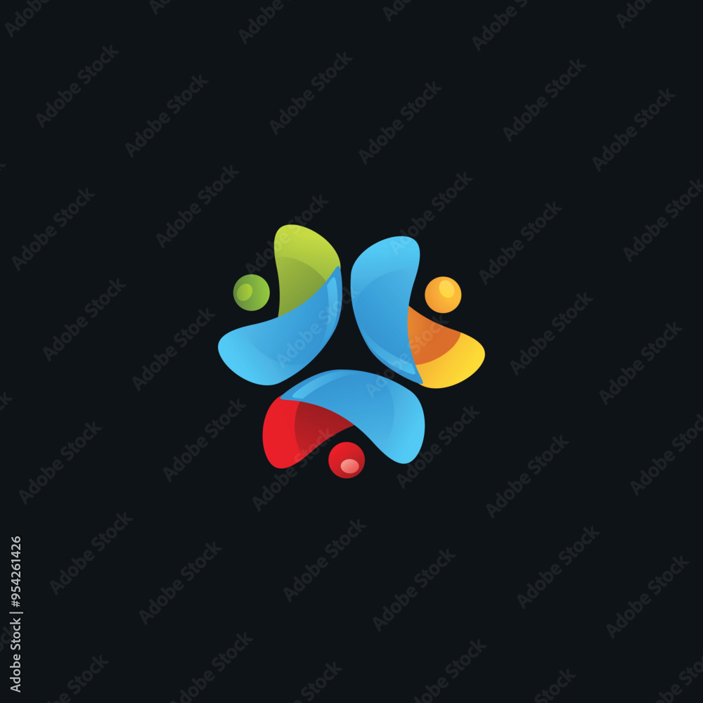 Abstract Colorful Logo Design Elements