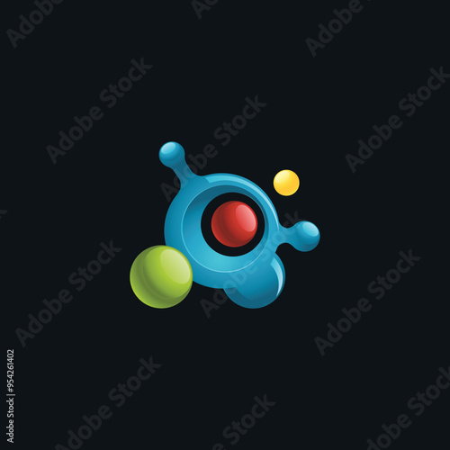 Abstract Colorful Logo Design Elements
