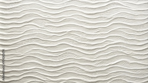 Rough white paper or wall background with texture and waves, generated , texture, waves, rough, white, paper, wall, background