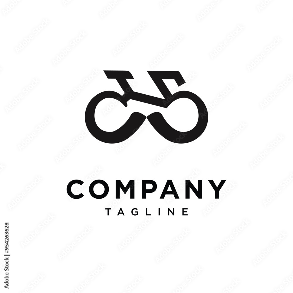 Fototapeta premium Mustache Bike logo icon vector