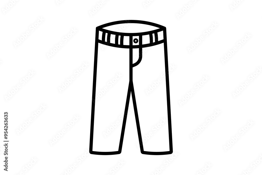Jeans icon. icon related to fashion. suitable for web site, app, user interfaces. line icon style Jeans icon. icon related to fashion. suitable for web site, app, user interfaces. line icon style