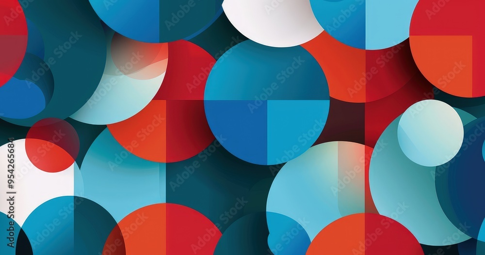 Abstract design featuring colorful circles and shapes in a vibrant composition. Abstract design featuring colorful circles and shapes in a vibrant composition.