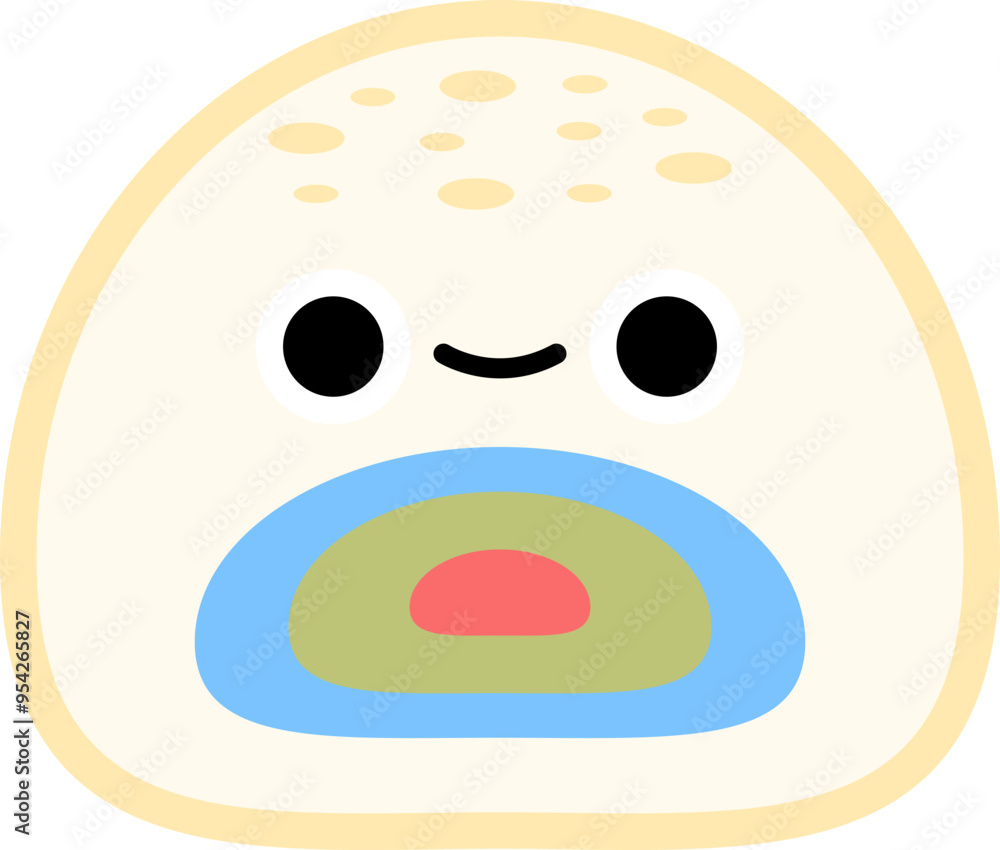 Fototapeta premium Cute Mochi Illustration