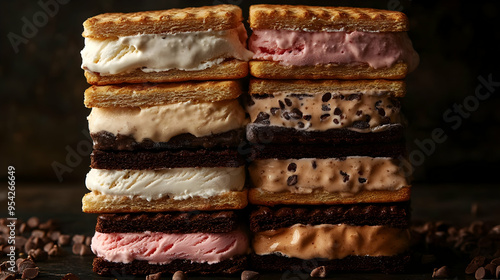 Stack of six assorted ice c...