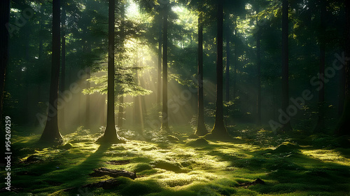 Sunlight streams through th...