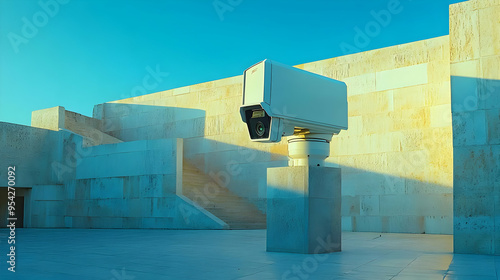 Surveillance camera mounted...