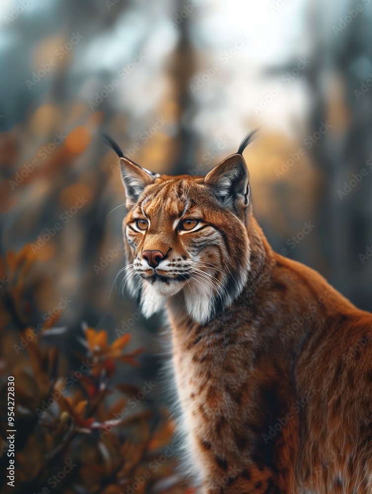 Obraz premium Close Up Portrait of Mountain Lion, Cougar, Puma in Wilderness Habitat