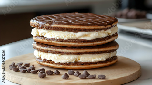 Two chocolate wafers layere...