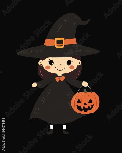 Halloween characters black background