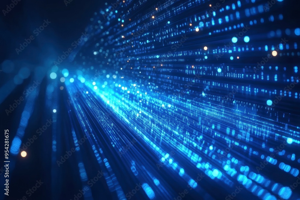 Abstract blue background data technology glowing lines , ai Abstract blue background data technology glowing lines , ai
