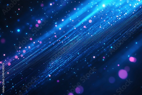 Abstract blue background data technology glowing lines , ai 