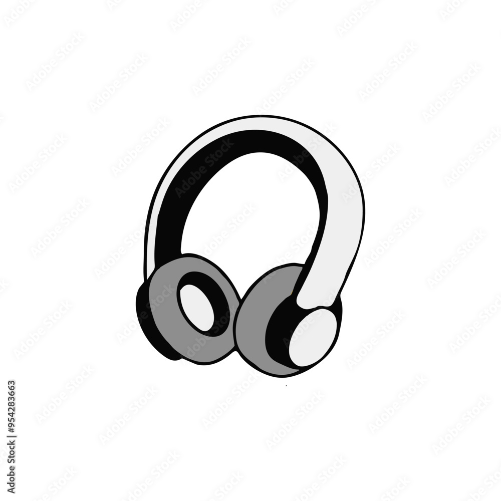 Headphone Flat Vector Headphone Flat Vector