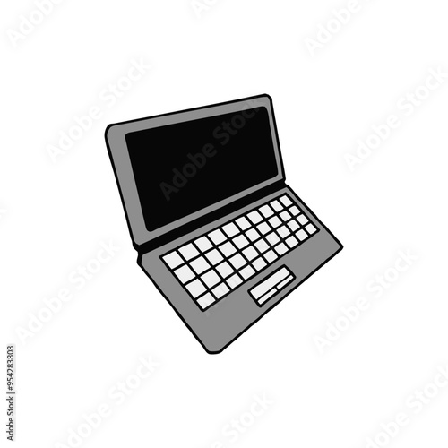 Laptop Tech Flat Vector illustration