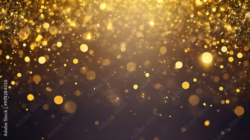 Golden Glittering Background with Sparkling Bokeh and Bright Lights smooth Background Golden Glittering Background with Sparkling Bokeh and Bright Lights smooth Background