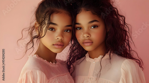 Two young African American ...