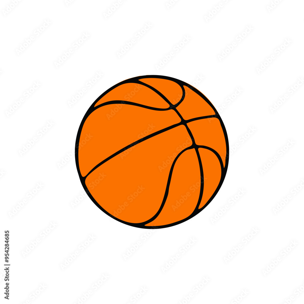 Fototapeta premium Basket Ball Flat Vector