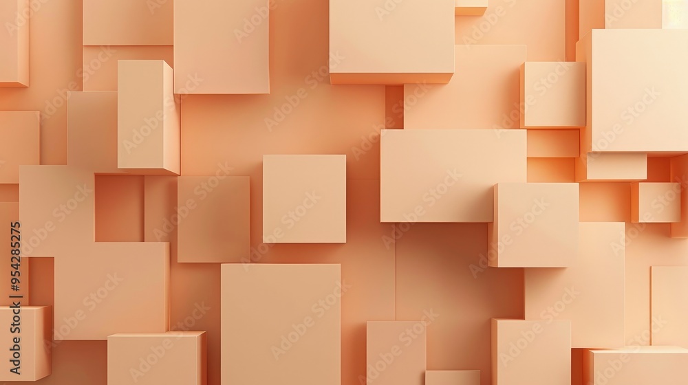 A textured arrangement of 3D cubes in soft peach tones, creating a modern graphic aesthetic. A textured arrangement of 3D cubes in soft peach tones, creating a modern graphic aesthetic.