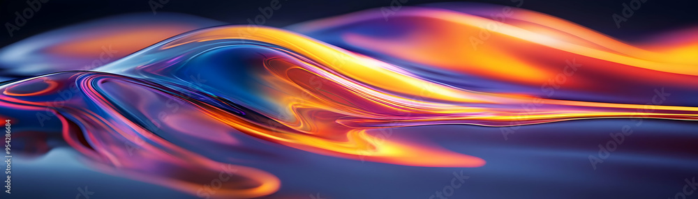 Abstract Liquid Waves Shiny Surface Colorful Flowing Pattern Gradient Texture Digital Art Abstract Liquid Waves Shiny Surface Colorful Flowing Pattern Gradient Texture Digital Art
