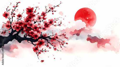 Watercolor painting of a ch...
