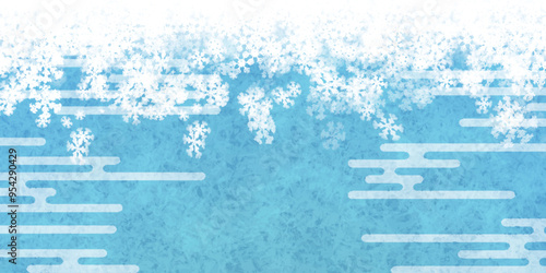 クリスマス　雪　風景　冬　背景