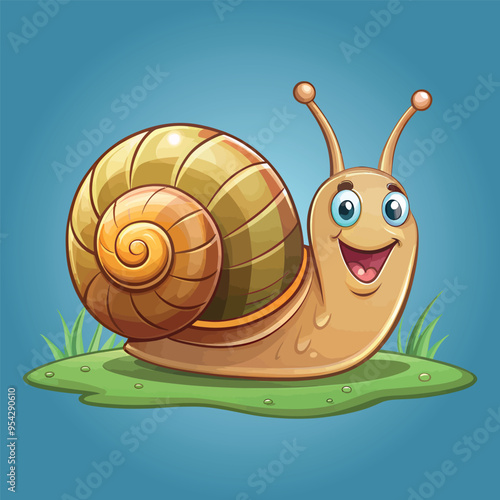 Cute snail vector illustration