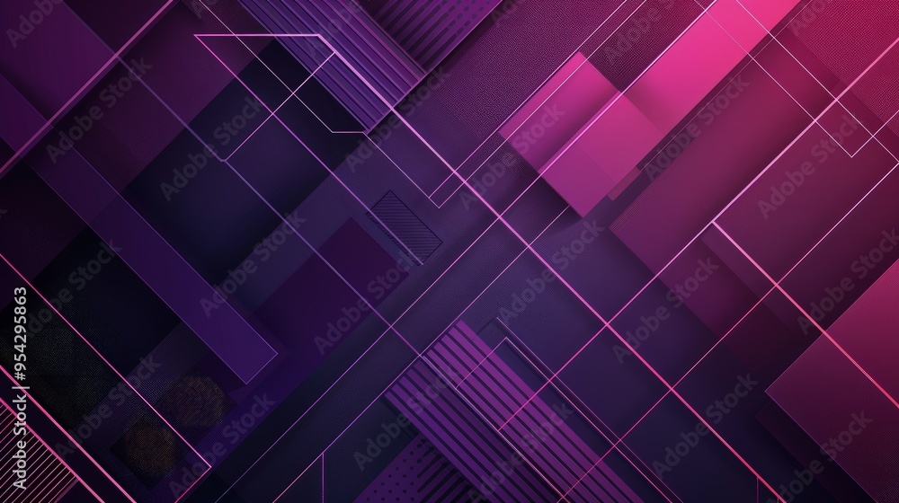 Abstract geometric design with vibrant purple and pink lines and shapes. Abstract geometric design with vibrant purple and pink lines and shapes.