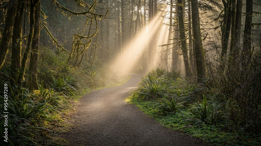 Obraz premium Sunlight Through the Trees