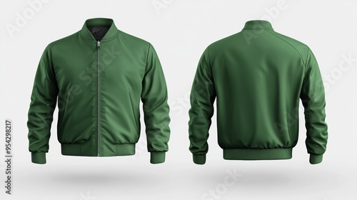 Blank green jacket mockup
