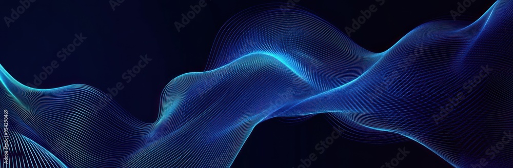Abstract Blue Wave Illustration Abstract Blue Wave Illustration