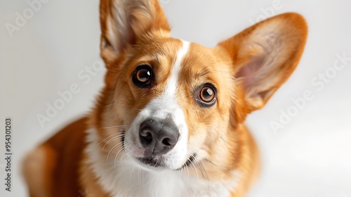 Close-Up of a Curious Corgi Looking at the Camera