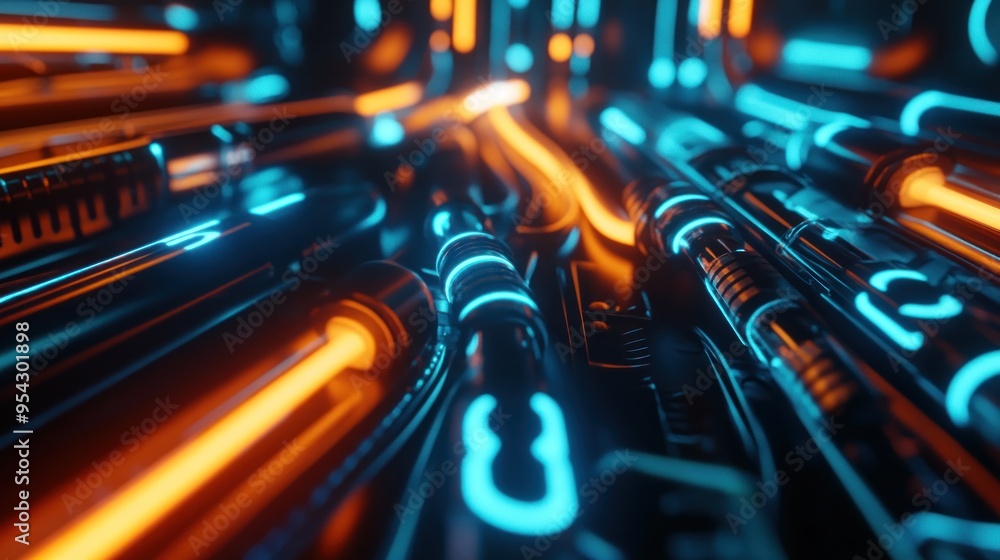 Abstract Futuristic Neon Lights Abstract Futuristic Neon Lights