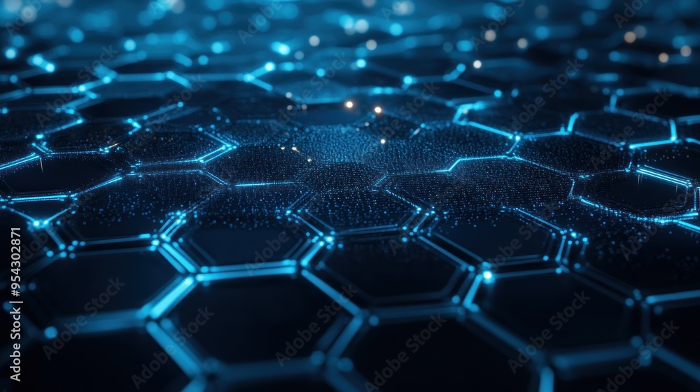 Abstract Blue Hexagon Pattern Abstract Blue Hexagon Pattern