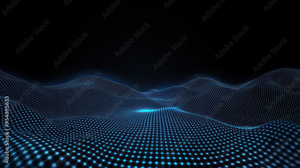 Abstract Blue Digital Landscape Abstract Blue Digital Landscape