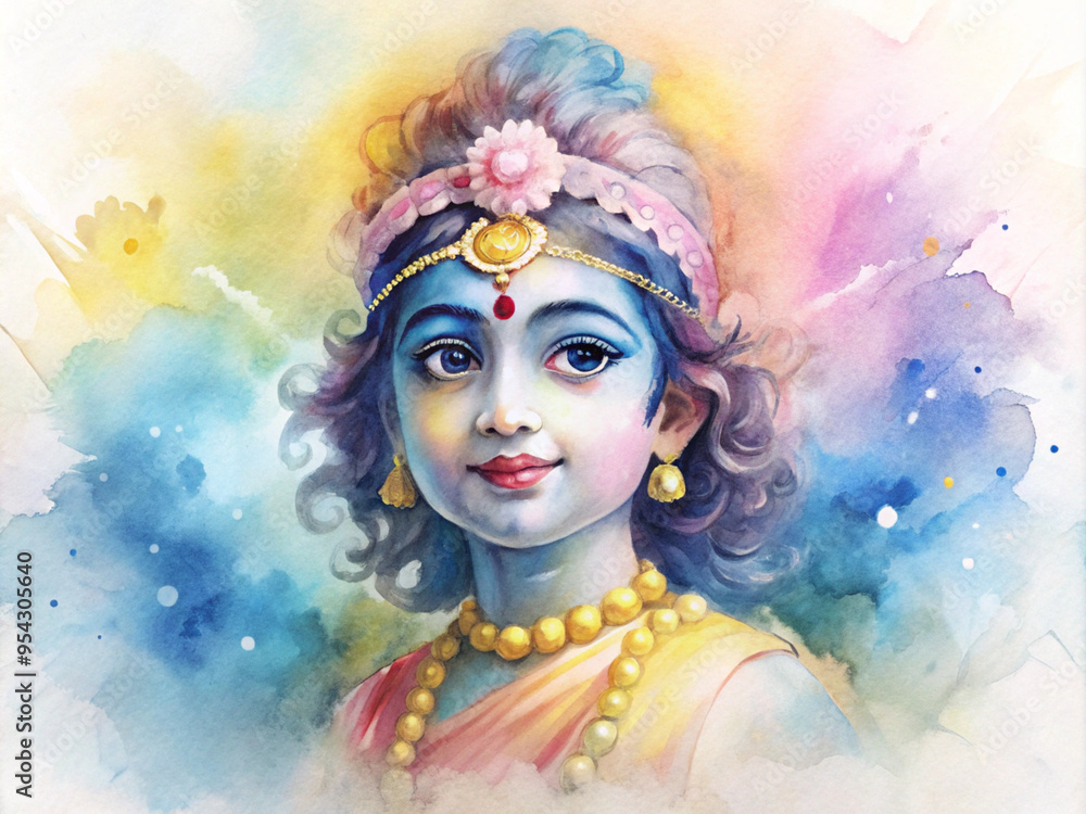 Happy Janmashtami 3d cartoon style illustration Happy Janmashtami 3d cartoon style illustration
