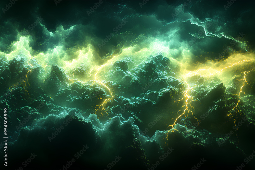 Green lightning strikes black background, neon, Abstract green lightning strikes fantasy background Green lightning strikes black background, neon, Abstract green lightning strikes fantasy background