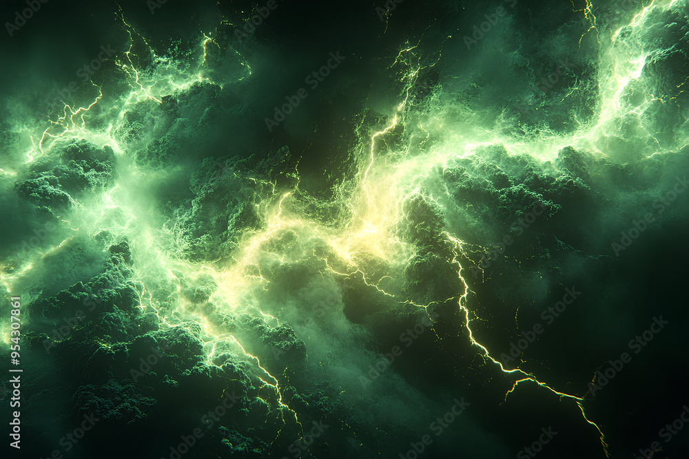 Green lightning strikes black background, neon, Abstract green lightning strikes fantasy background Green lightning strikes black background, neon, Abstract green lightning strikes fantasy background