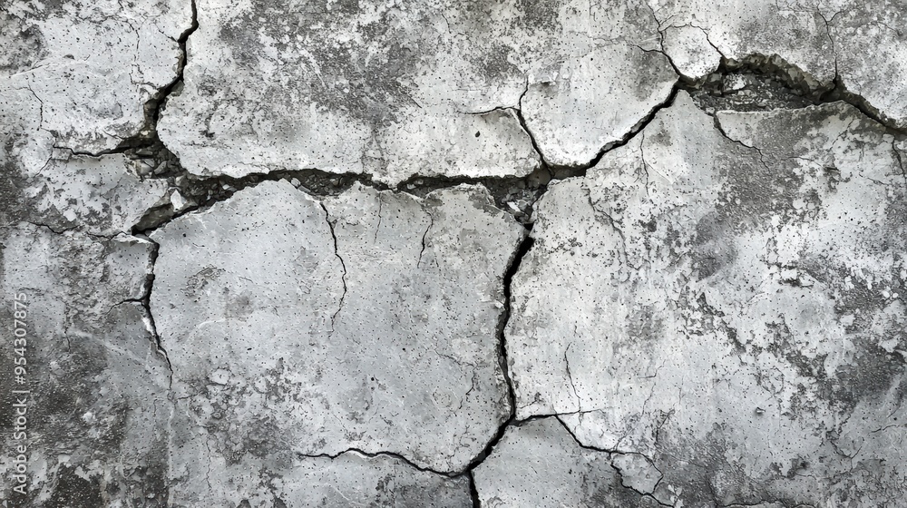 Obraz premium Cracked concrete wall texture
