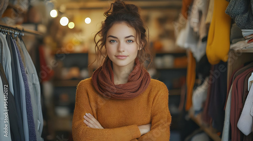 Young woman with brown hair...